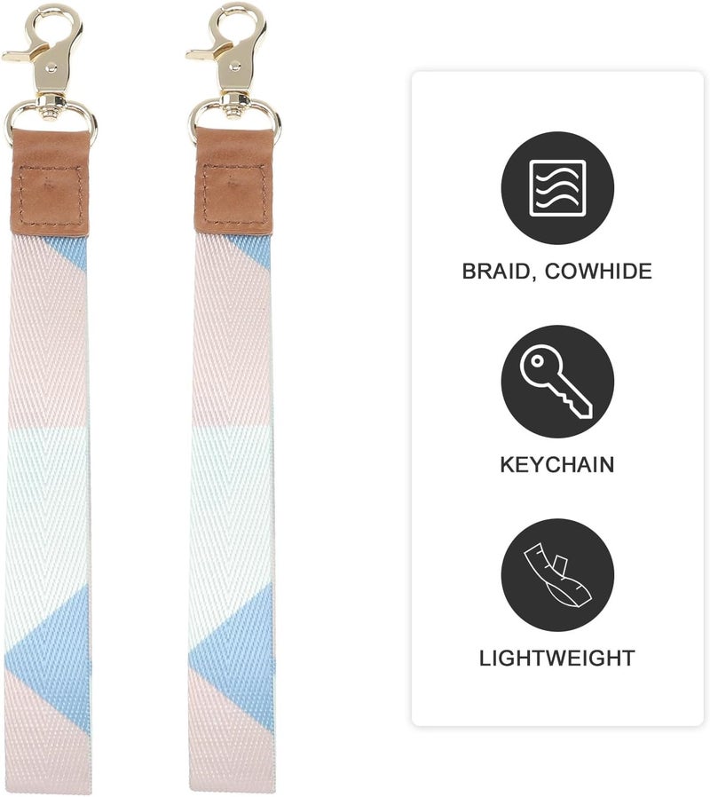 Beavorty Double-sided Printed Wrist Keychain Lanyard with Key Ring, Portable Wristlet Keyring Strap for Keys, Compact Short Length Suitable for Daily Use and Outdoor Activities - Image 5