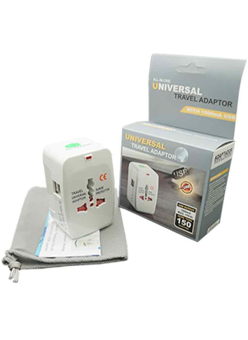 FlashHawk Universal Travel Adapter, Wall Charger With 2USB Ports  - Image 3