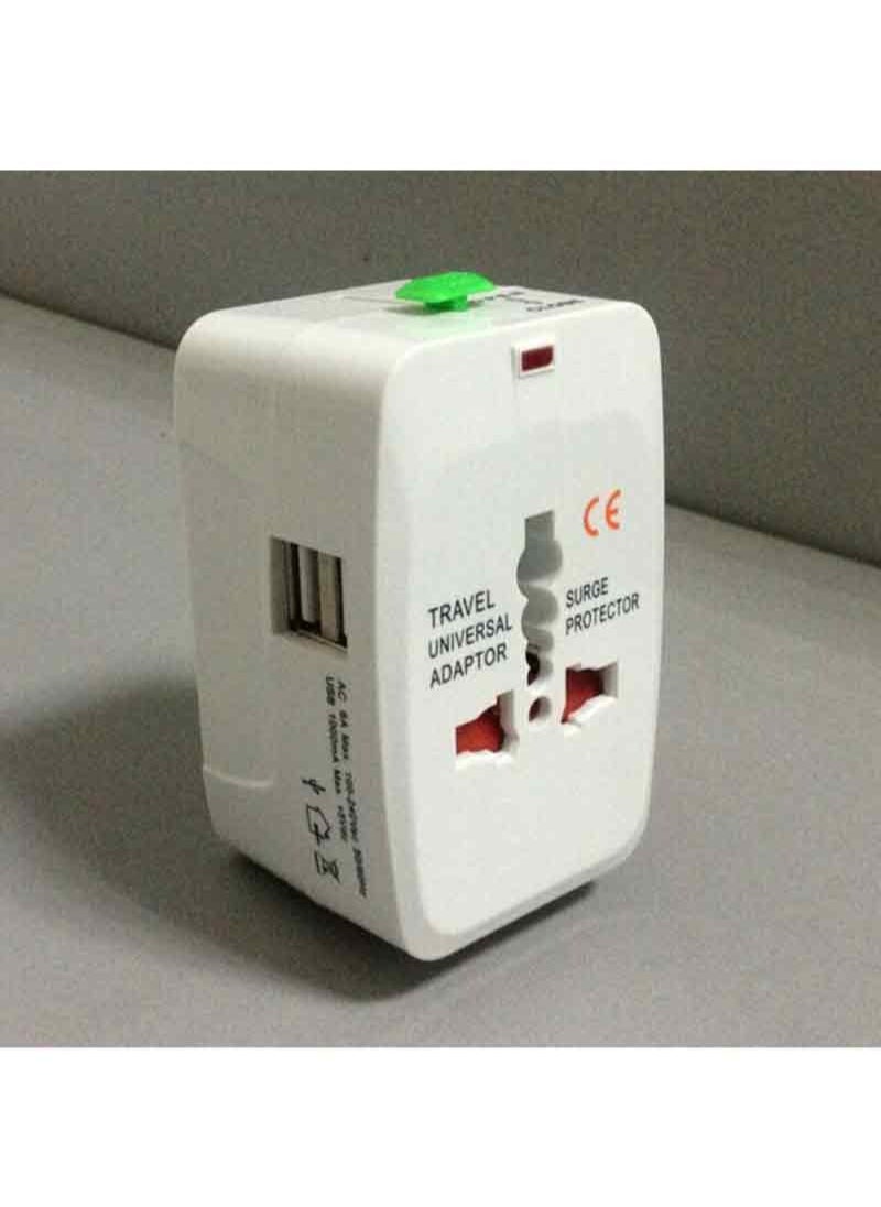 FlashHawk Universal Travel Adapter, Wall Charger With 2USB Ports  - Image 2