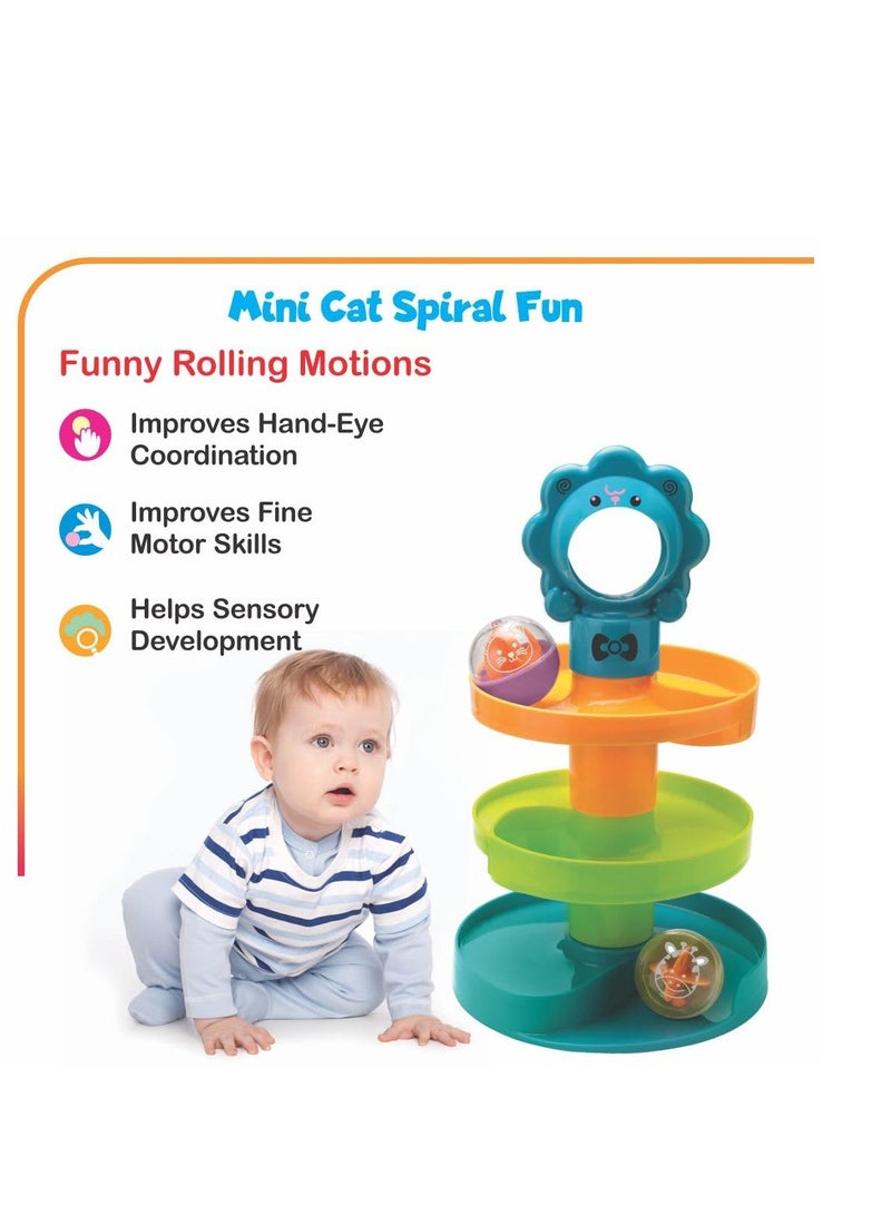 Toymate Toddler's Delight - 2 in 1 Set With Hammer Ball Toy and 3 Layer Drop Tower Run Roll Swirling Ramps for Baby - Develops Fine Motor Skills for 12 Months & Above - Image 3