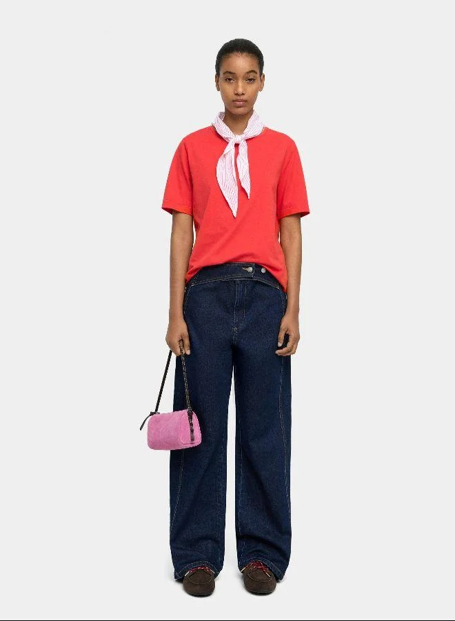 بارفوا قميص قطني مع وشاح