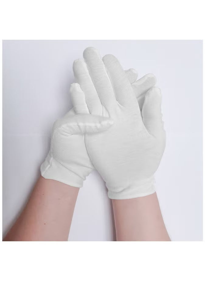 12 pair Stretchable Lining Gloves Set White - Image 3