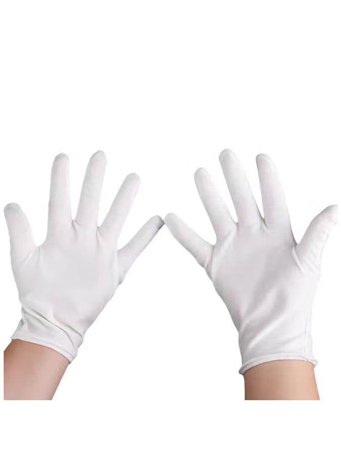 12 pair Stretchable Lining Gloves Set White - Image 4