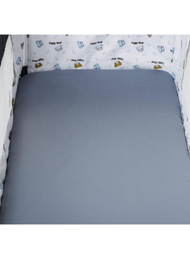 Tontukatu Pack n Play Sheet Stretchy Fitted Portable Mini Crib Sheets Set 3 Pack, Playard Sheets Convertible Playard Mattress Cover, Ultra Soft Jersey Material, Elephant Tiger, Fox & Grey  - Image 5