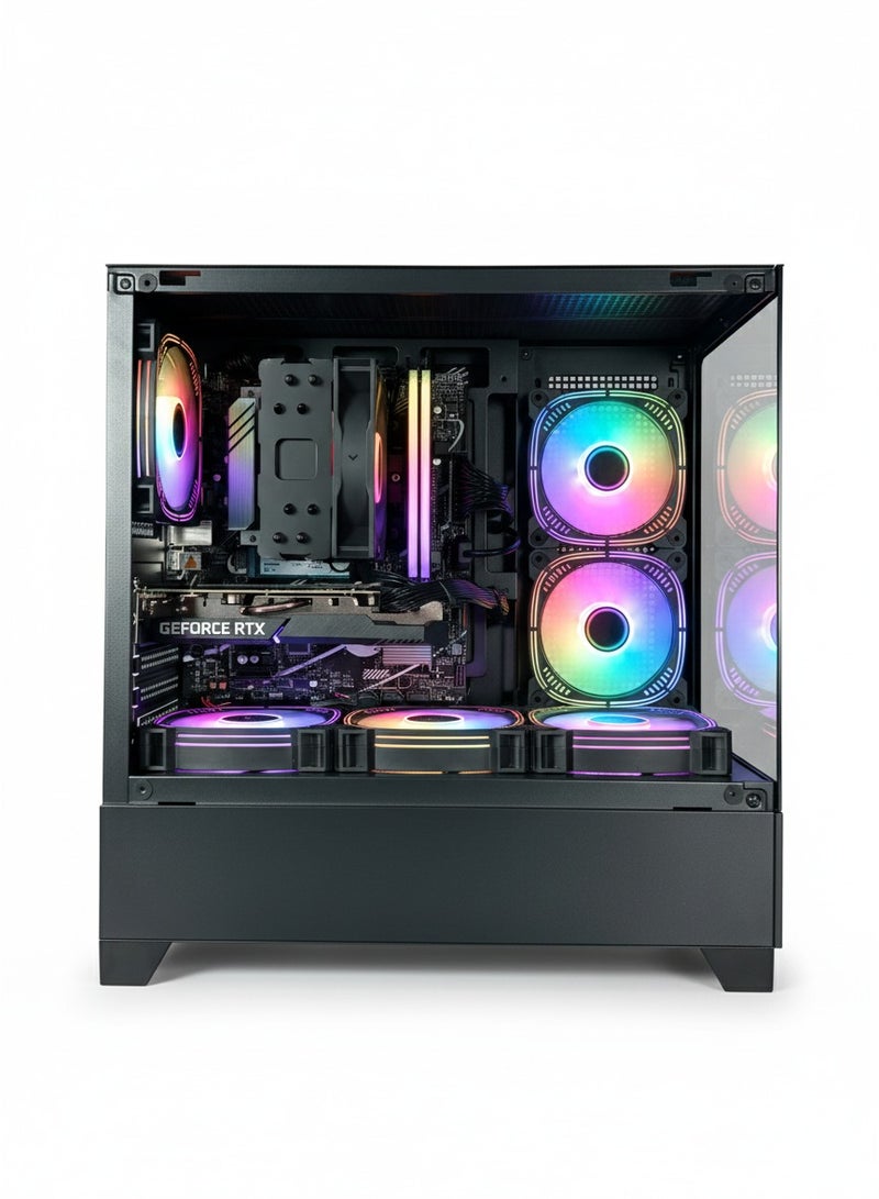 Game Sekret حاسوب الألعاب Rook Gaming PC من Game Sekret – بمعالج Intel Core i5-12400F، وبطاقة رسوميات AMD Radeon RX 580 بسعة 8 جيجابايت، وذاكرة DDR4 بسعة 16 جيجابايت، وتخزين SSD من نوع M.2 NVMe بسعة 500 جيجابايت، ومبرّد هوائي، ولوحة أم H610، ومزوّد طاقة 500 واط بمعيار 80+، واتصال WiFi وBluetooth، ونظام تشغيل Windows 11 Pro، مع ضمان لمدة سنة واحدة. None - Image 2