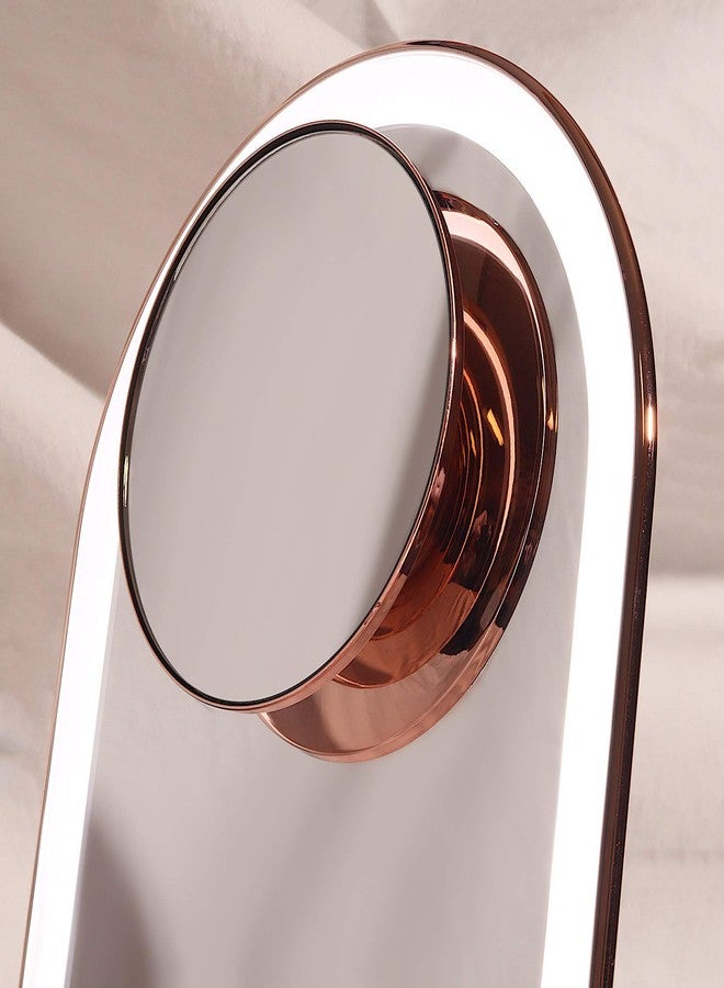 Fancii Lara Detachable 10X Magnifying Mirror, Magnetic Attachment - Compatible Vera Vanity Mirrors (not Included) - Lara (Rose Gold) FC-VOMA10XR - Image 1