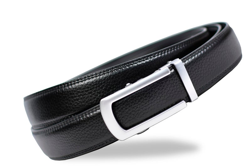 NAPA HIDE Men's Genuine Leather Belt for Men| Premium Auto-Lock Buckle | Adjustable up to 48” | Formal & Casual Wear | Micro-Adjust Fit | Stylish Gift Box Included (PREMIUM BLACK1) - Image 1