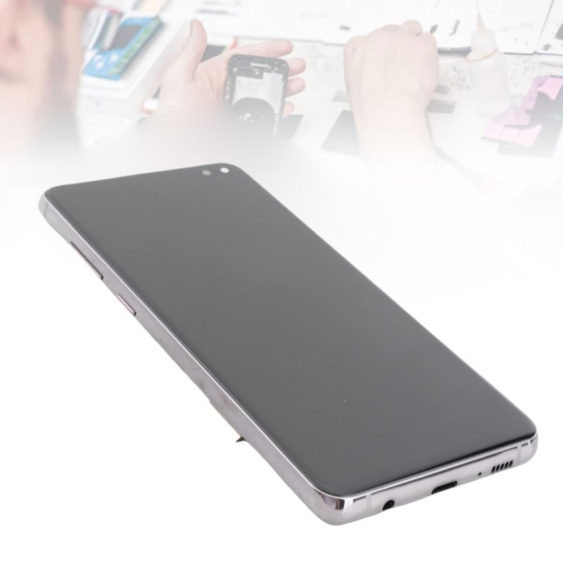 Screen Replacement: 6.4 Inch Original LCD Display - Premium Sensitive Touch Digitizer Assembly for Galaxy S10 Plus Blue Smartphone Screen Repair - Image 1