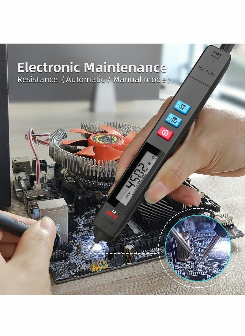 KASTWAVE - Digital Multimeter Pen, 3-Results Display Portable Smart Auto Range Voltmeter Resistance Continuity Frequency V-Alert Live Check AC/DC Voltage Tester with Flashlight - Image 1
