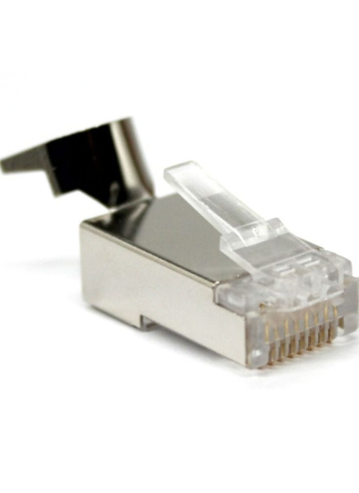 Generic - CAT7 SFTP Shielded Connector 8 Pin CAT 7 RJ45 Connector CAT7 Modular Plug Gold Plated 50U - Image 1