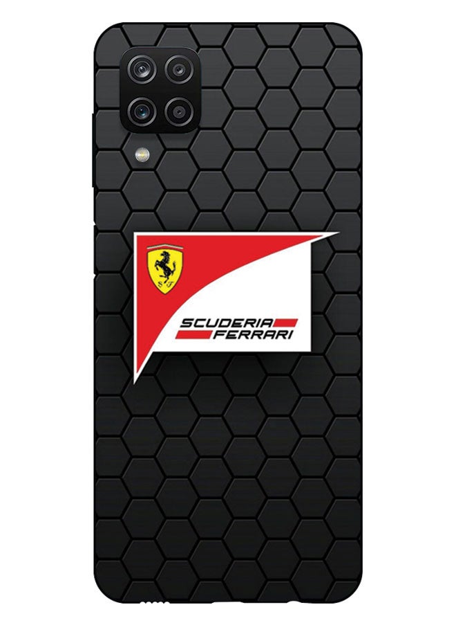 الصيد العين غطاء حماية مطبوع لهاتف سامسونج جالاكسي A12 - سكوديريا فيراري - Image 1