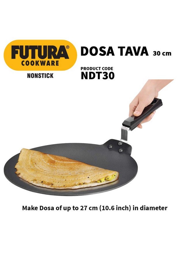 Hawkins Futura 30 cm Dosa Tava, Non Stick Dosa Tawa, Flat Dosa Tawa, Black (NDT30) - Image 4