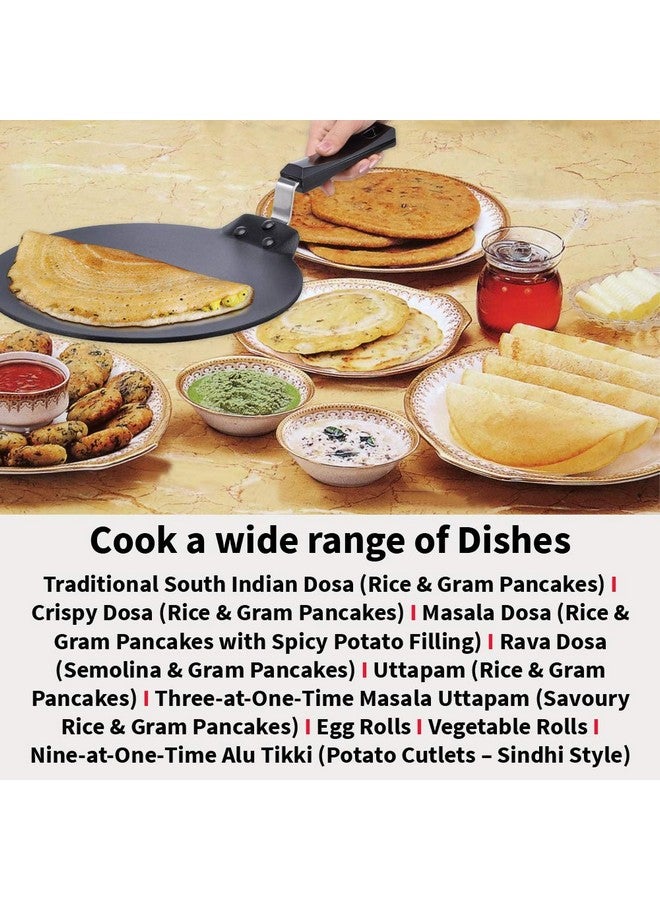 Hawkins Futura 30 cm Dosa Tava, Non Stick Dosa Tawa, Flat Dosa Tawa, Black (NDT30) - Image 5