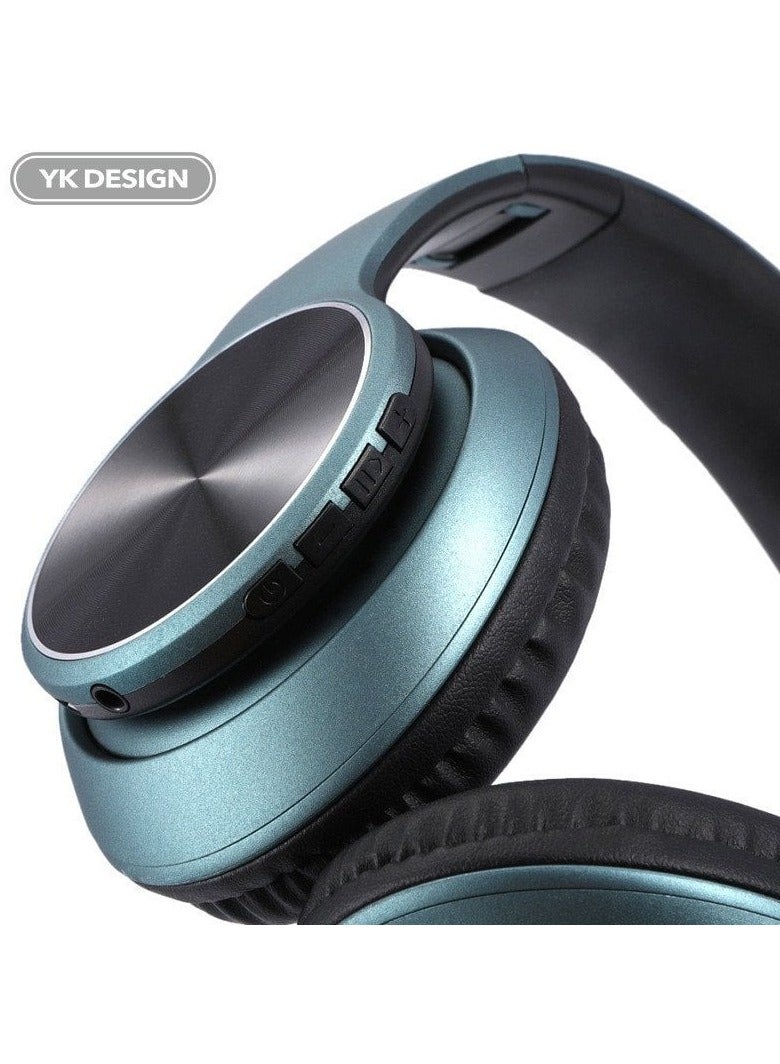 Wireless Headset YK-H2 - Bluetooth 5.0 - TF Card Play - Mint Green - Image 3