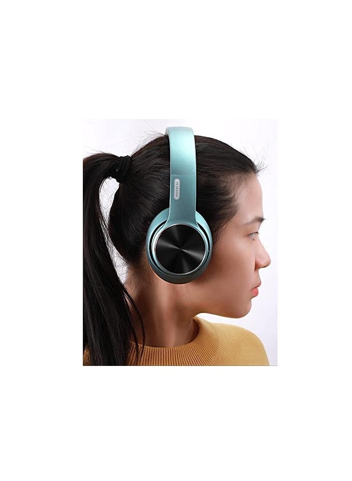 Wireless Headset YK-H2 - Bluetooth 5.0 - TF Card Play - Mint Green - Image 5