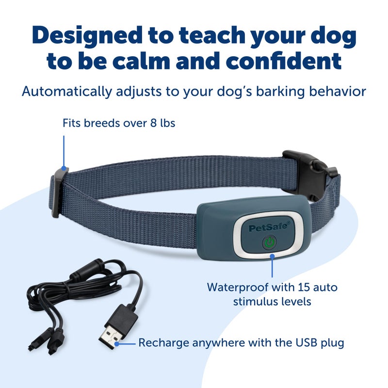PetSafe Rechargeable Bark Collar, 15 Levels of Automatically Adjusting Static Correction - Rechargeable, Waterproof - Reduces Barking and Whining - for Small, Medium, and Large Dogs Over 8 lb - Image 4
