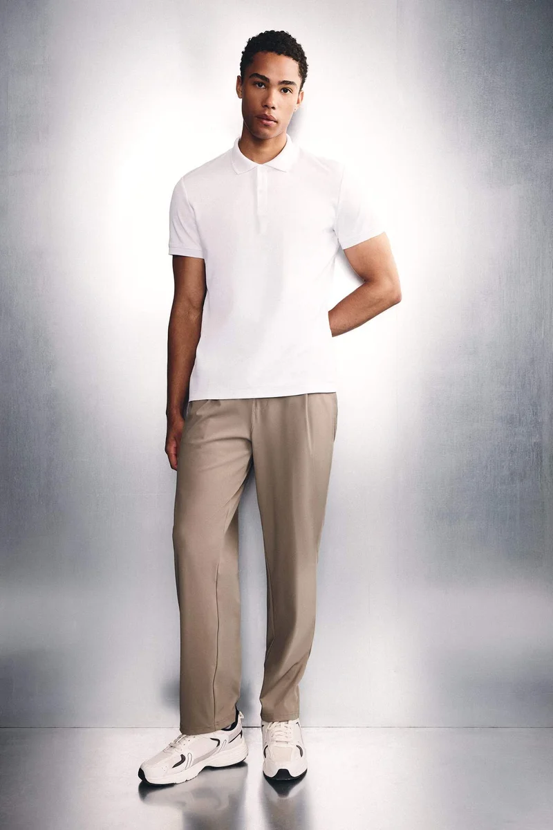 ديفاكتو Slim Fit Pique Sports Polo T-Shirt