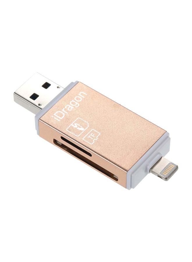 NIBEMINENT TF Card Reader For iPhone/Android/PC Gold  - Image 2
