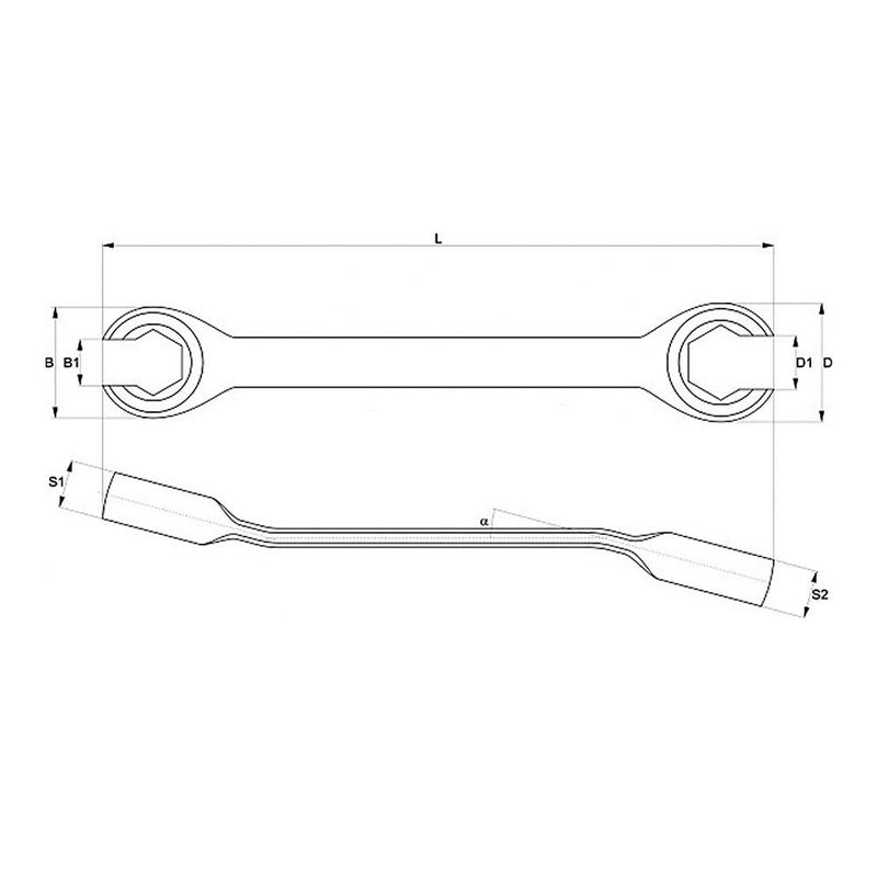 Yato Double Ring Spanner YT-0392|Spanner Set Tools Kit|Tool Set|Carbon Steel Spanner|Industrial Use|Tool Kit set for Home|Toolkit|Spanner Kit|Spanner Set for Home|Tool Set|24X27mm - Image 2