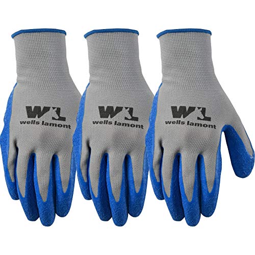 Wells Lamont 3 Pair Pack Men's Latex Grip Work Gloves, X-Large (133XLF) - Image 1