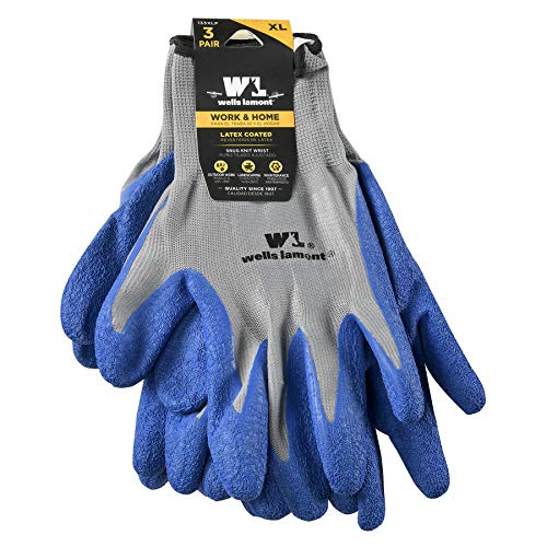 Wells Lamont 3 Pair Pack Men's Latex Grip Work Gloves, X-Large (133XLF) - Image 3