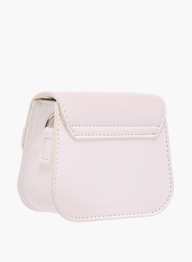 فلورا بيلا من شو إكسبرس حقيبة كروس بودي للبنات بزخرفة فراشة وحزام سلسلة قابل للفصل وإغلاق قلاب - Image 3