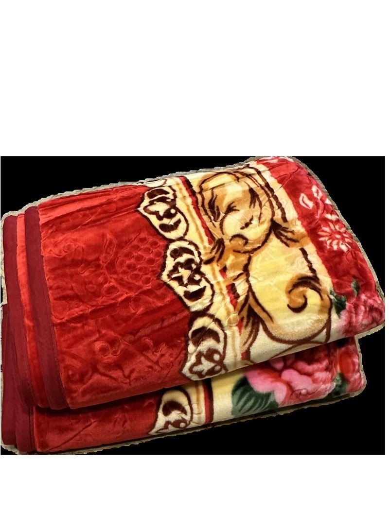 MAARYA GOLD 2 PLY SUPER SOFT EMBOSSED BLANKET - Image 2
