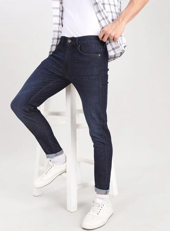 The Indian Garage Co The Indian Garage Co Men Low Rise Slim Fit Solid Jeans