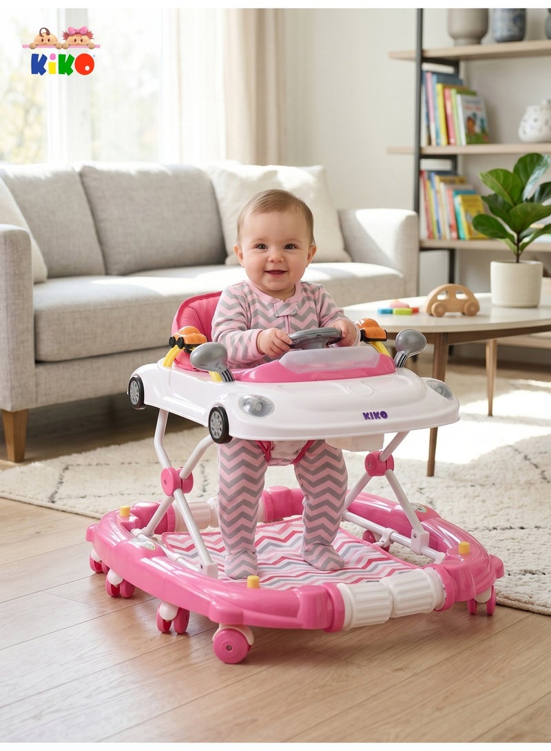 KIKO ROCKING BABY WALKER WITH TOYS-Pink - Image 3