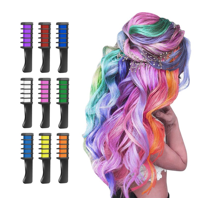 MSDADA Hair Chalk Combs  Temporary Bright Hair Color for Girls  Kids  Perfect for Parties Holidays  Special Occasions like Birthday St Patricks Day Easter Mothers Day Childrens Day