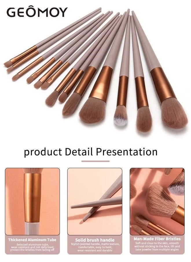 جيموي 13 قطعة فرشاة مكياج وحامل مع غطاء أكريليك ، منظم مستحضرات التجميل المقاوم للغبار حامل فرشاة ماكياج صندوق تخزين مع لؤلؤة بيضاء للحمام ، خزانة ملابس ، الغرور وكونترتوب - Image 5