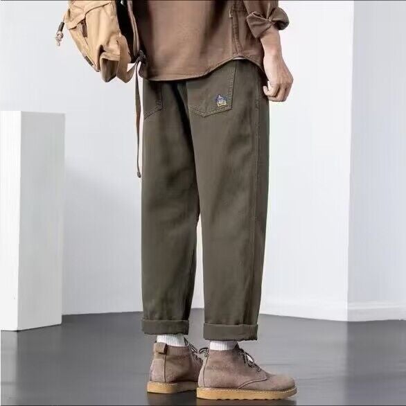 Mens Casual Straight Leg Pants GZ02 Blue  - Image 3