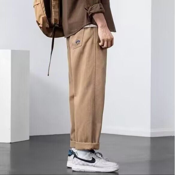 Mens Casual Straight Leg Pants GZ02 Blue  - Image 2