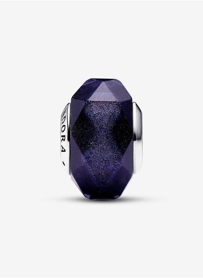 PANDORA Faceted Blue Murano Glass Charm  - Image 2