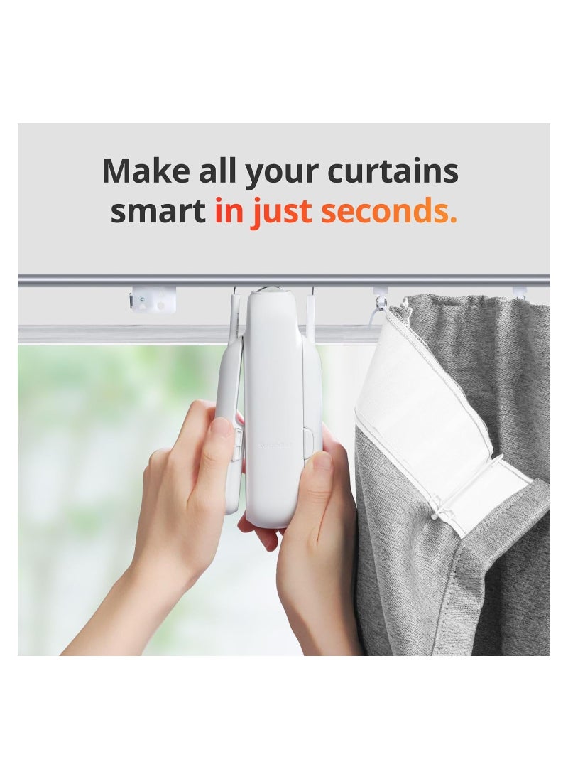 SwitchBot - U Rail 3 Smart Automatic Curtain Opener Bluetooth Remote Control with App Timer, Upgraded Performance Motor - Image 1