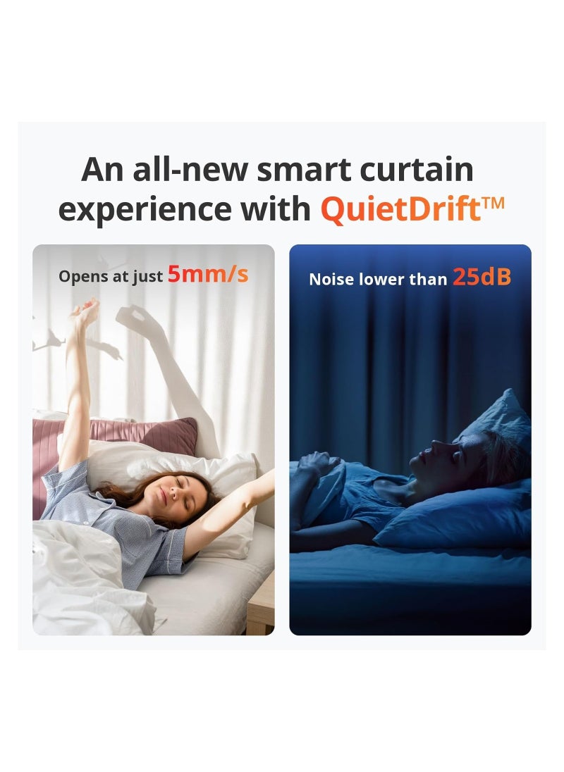 SwitchBot - U Rail 3 Smart Automatic Curtain Opener Bluetooth Remote Control with App Timer, Upgraded Performance Motor - Image 1