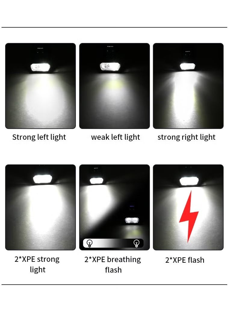 Neyecam Riding Bike Light 6-Mode Dual XPE LED Headlight, 200m Long Range + 120° Floodlight, USB-C Fast Charge, 58g Ultra-Light, IPX4 Waterproof, Tool-Free Mount for Cycling, Hiking & Emergency Use - Image 4