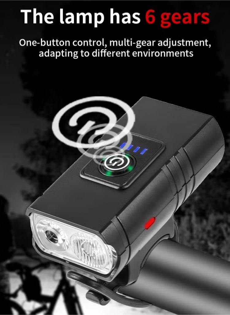 Neyecam Riding Bike Light 6-Mode Dual XPE LED Headlight, 200m Long Range + 120° Floodlight, USB-C Fast Charge, 58g Ultra-Light, IPX4 Waterproof, Tool-Free Mount for Cycling, Hiking & Emergency Use - Image 3