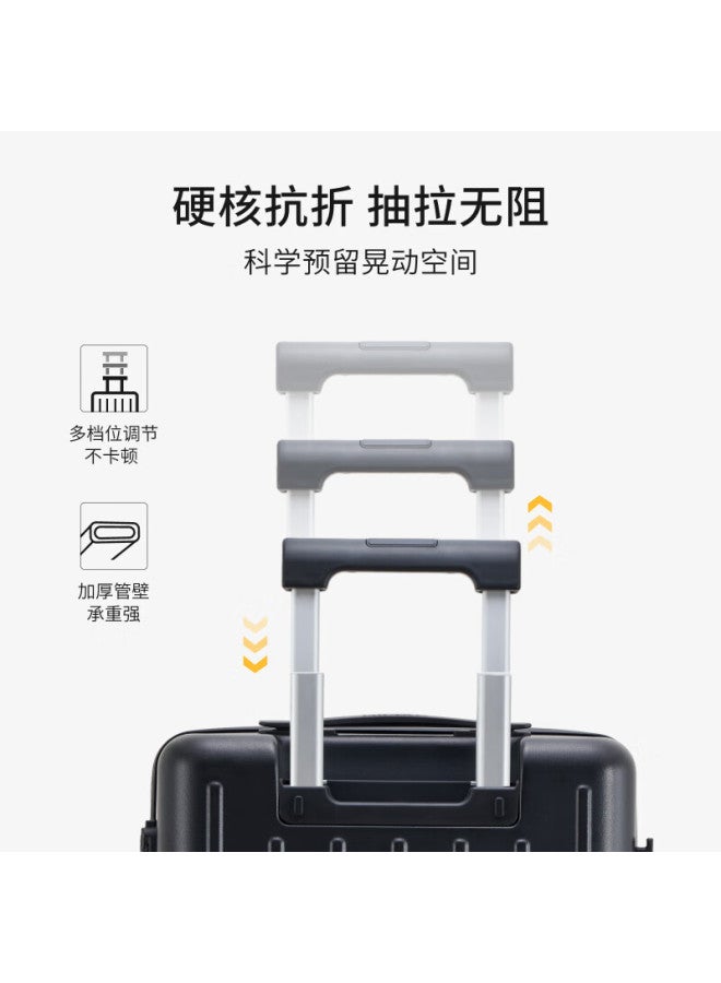 Aihua Luggage Suitcase For Men And Women, Multifunctional Travel Trolley Case, Large Capacity Password Lock, Lightweight With Airplane Wheels, Black, 28 Inches