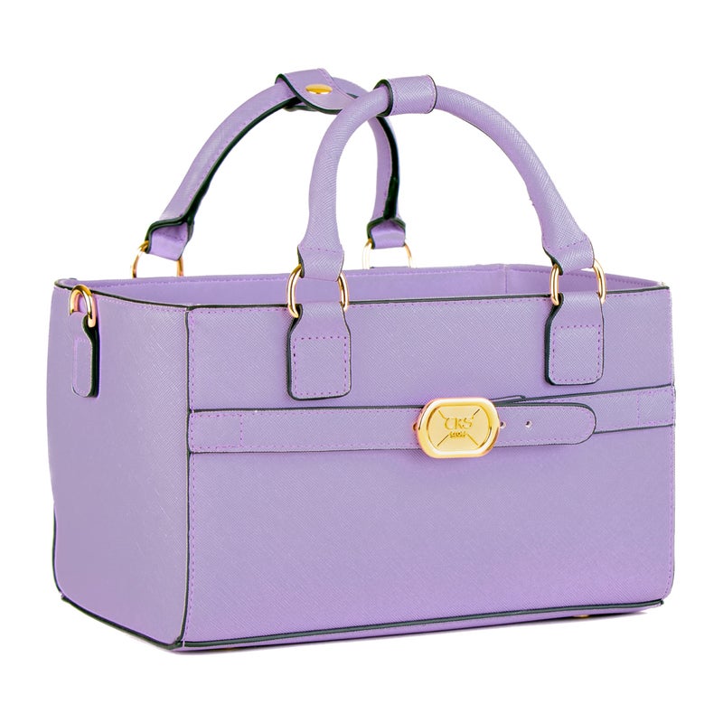CRS Cross CRS Cross Rink Side Tote. Ice Skating Accessory Bag for Figure Skating, Roller and Inline Skaters, Ballet, Dance and Cheer. Organizes Guards, Water Bottle, Tissues, Phone. (Purple Lavender Tote)  - Image 1
