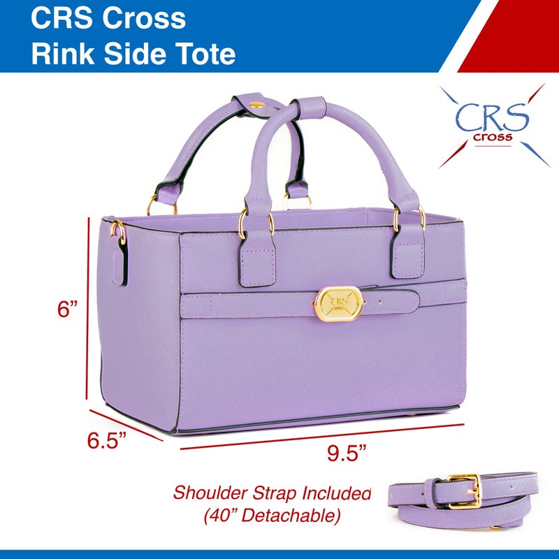 CRS Cross CRS Cross Rink Side Tote. Ice Skating Accessory Bag for Figure Skating, Roller and Inline Skaters, Ballet, Dance and Cheer. Organizes Guards, Water Bottle, Tissues, Phone. (Purple Lavender Tote)  - Image 3