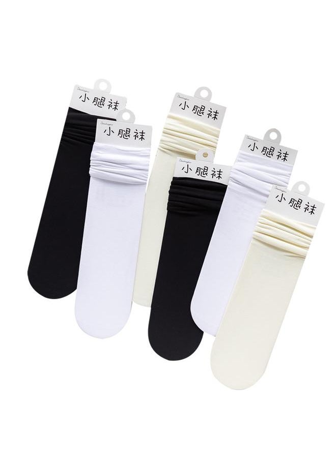 Bluejw - Socks Women Japanese JK Velvet Calf Socks For Four Seasons Universal Thin Stockings Black And White Solid Color Silk Stockings Compression Socks - Image 1