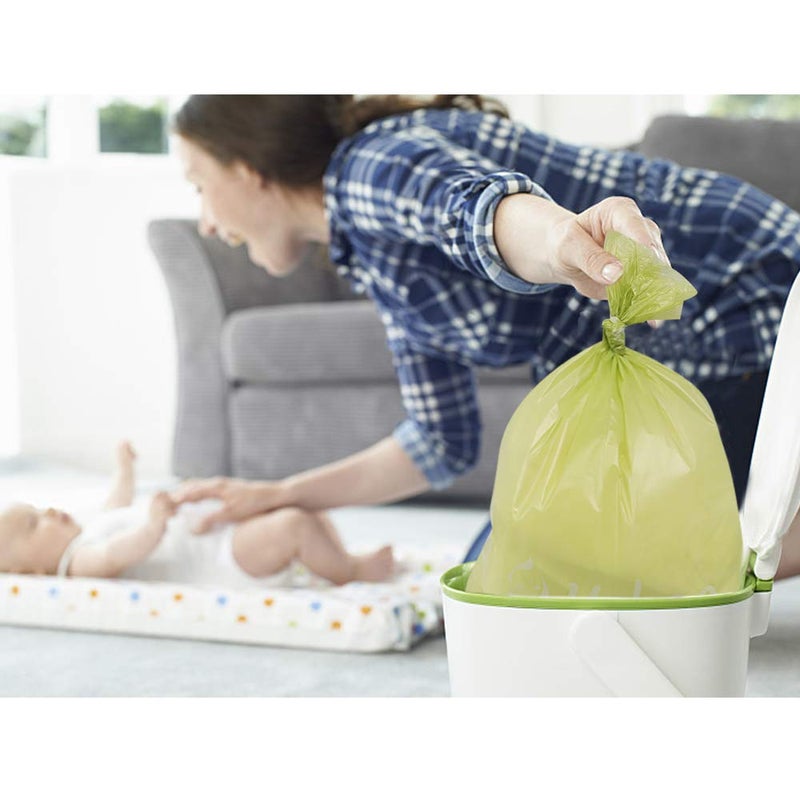 USBOO Baby Disposable Diaper Bags, Waste Bags 8 Refill Rolls/120 Bags with Dispenser, Convenient and Quick Diaper Disposal, Unscented - Image 5