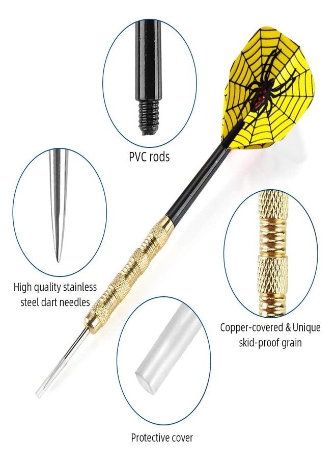 Proberos® 18Pcs Steel Tip Darts Set for Adults, 18g Heavy Duty Brass Darts with 6 Unique Flights, Sharp Metal Tips Perfect for Dartboard Games, Parties, Bars, Gifts for Men & Teenagers - Image 4
