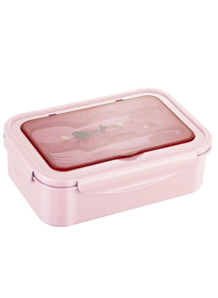 QIGAR Bento Lunch Box for Kids Adults, 3 Compartments Food Container Ideal Portion Sizes Leak-Proof Bento box for Kids ,With cutlery ,microwave heating Safe, Food-Safe Materials 1400ml - Image 1
