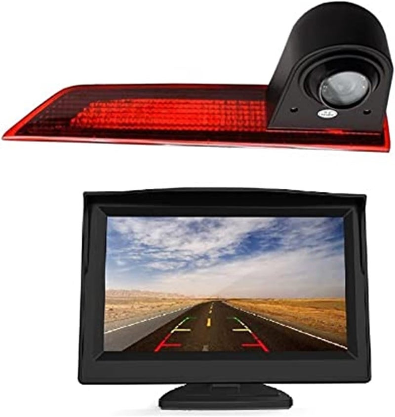 Vuzmode HD 720P 3rd Brake Light Camera with Monitor for Ford Transit - Image 1
