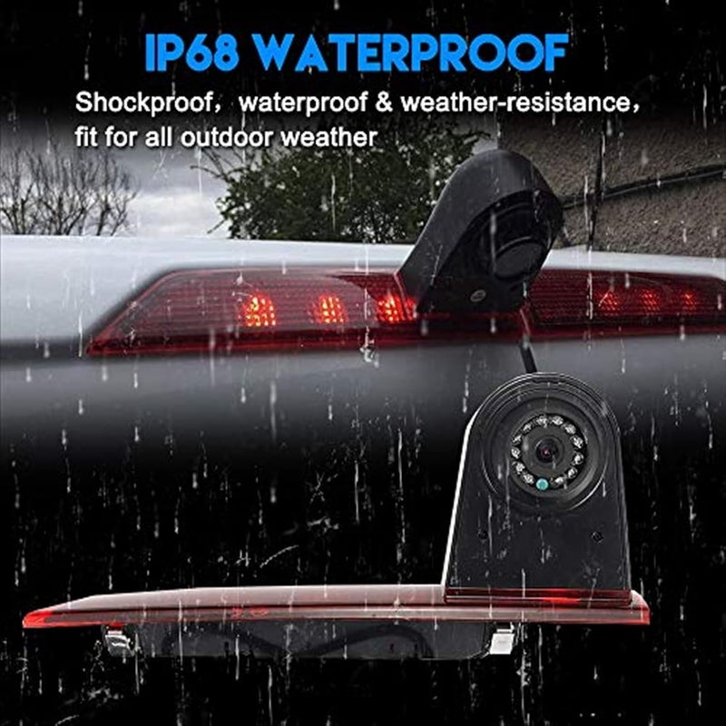 Vuzmode HD 720P 3rd Brake Light Camera with Monitor for Ford Transit - Image 3