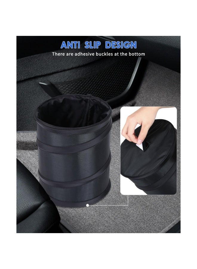 DIOTTI 2PCS Car Trash Can Foldable Hanging Garbage Bin Collapsible Car Organizer Reusable Easy Clean for SUV Truck RV Boat (16*16*20 CM) - Image 4