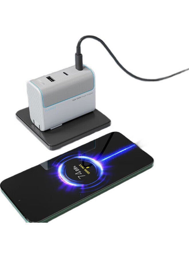 Cuktech Kuotai Ke 10 Gallium Nitride Super Fast Charging Block Cp120W/100W/65W Three-Port Charger Single Unit Version Pd Fast Charging Compatible With Apple, Xiaomi, Samsung Laptops White - Image 2