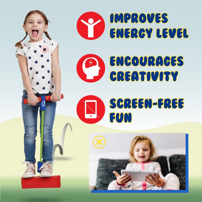 New Bounce Pogo Stick for Toddlers - Foam Jumper for Age 3,4,5,6,7,8 - Outdoor Jumping Toys - Birthday Gift for Toddler Girls and Boys - Image 5